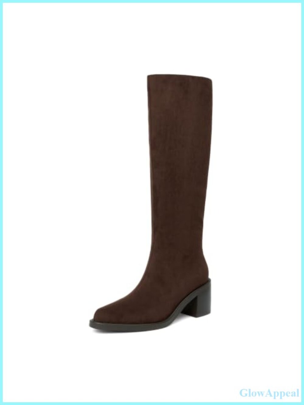 Pointed Toe Knee High Boots with Chunky Block Heel